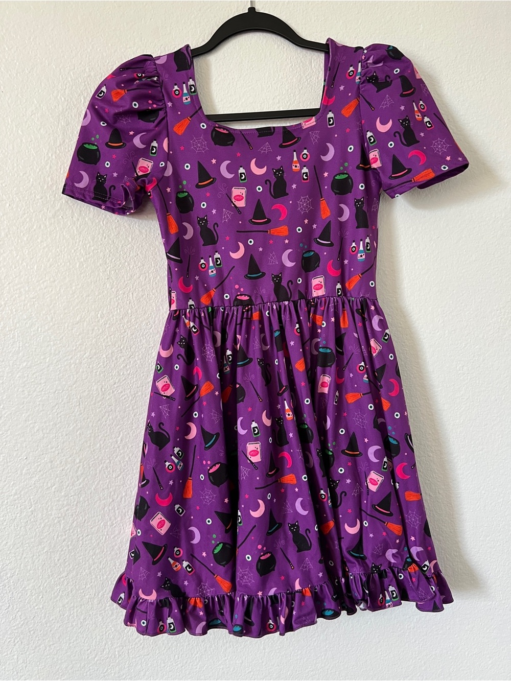 Purple Witchy Mod Twirl Dress